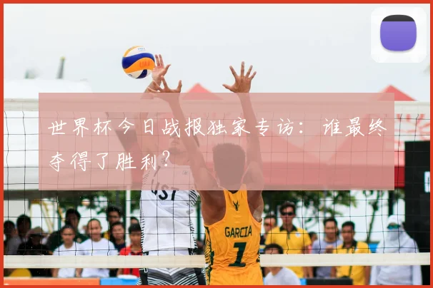 世界杯今日战报独家专访:谁最终夺得了胜利?